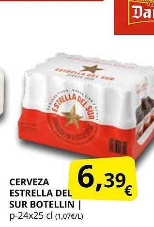 Supermercados MAS Cerveza estrella del sur botellin oferta
