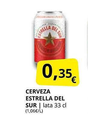 Supermercados MAS Cerveza estrella del sur oferta