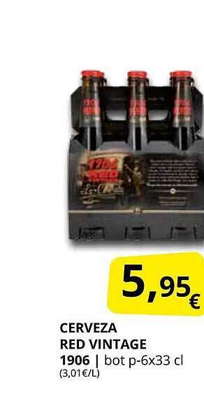 Supermercados MAS Cerveza red vintage 1906 oferta