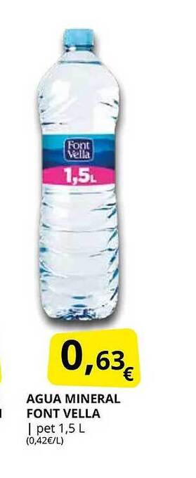 Supermercados MAS Agua mineral font vella oferta