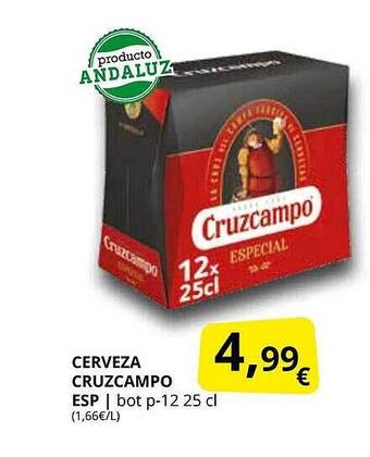 Supermercados MAS Cerveza cruzcampo esp oferta