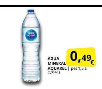 Supermercados MAS Agua mineral aquarel oferta