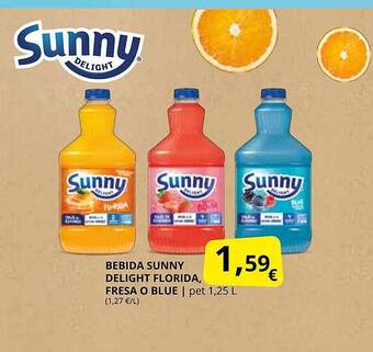 Supermercados MAS Bebida sunny delight florida, fresa o blue oferta
