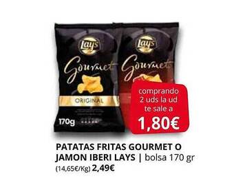 Supermercados MAS Patatas fritas gourmet o jamon iberi lays oferta