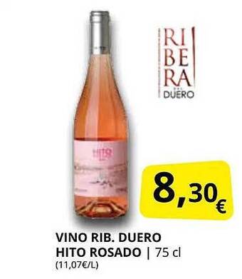 Supermercados MAS Vino rib. duero hito rosado oferta