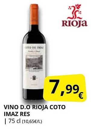 Supermercados MAS Vino d.o rioja coto imaz res oferta