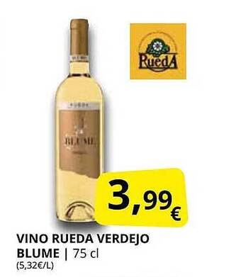 Supermercados MAS Vino rueda verdejo blume oferta