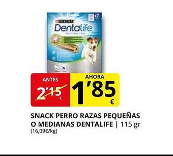 Supermercados MAS Snack perro razas pequeñas o medianas dentalife oferta