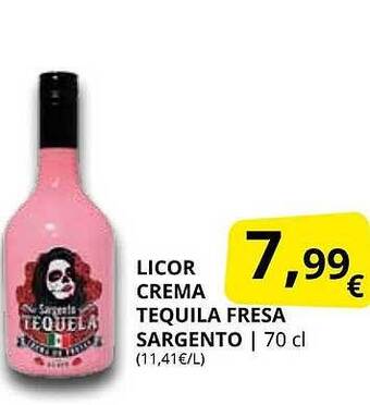 Supermercados MAS Licor crema tequila fresa sargento oferta