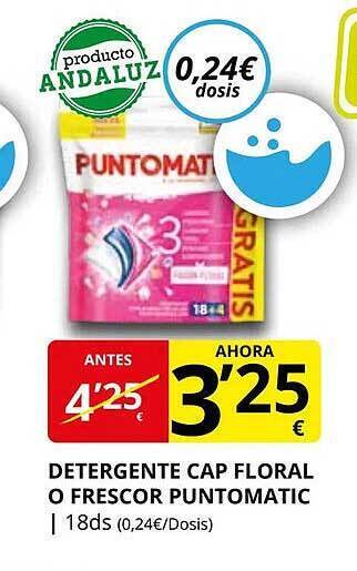 Supermercados MAS Detergente cap floral o frescor puntomatic oferta