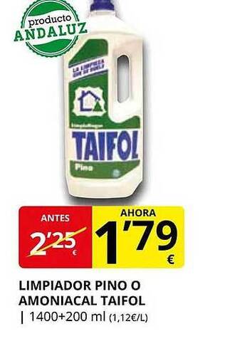 Supermercados MAS Limpiador pino o amoniacal taifol oferta