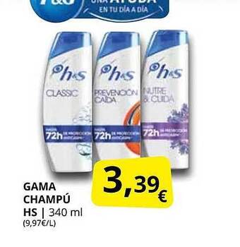 Supermercados MAS Gama champú hs oferta