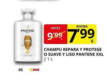 Supermercados MAS Champu repara y protege o suave y liso pantene xxl oferta