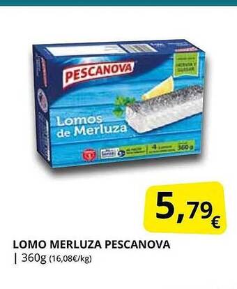 Supermercados MAS Lomo merluza pescanova oferta