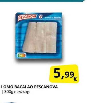 Supermercados MAS Lomo bacalao pescanova oferta