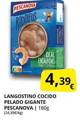 Supermercados MAS Langostino cocido pelado gigante pescanova oferta
