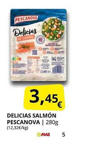 Supermercados MAS Delicias salmón pescanova oferta