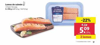 Lidl Lomos de salmón oferta