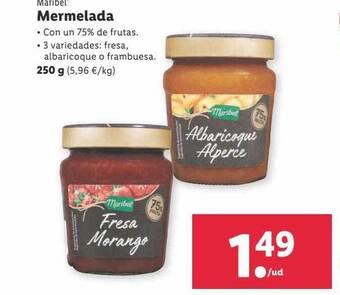 Lidl Maribel mermelada oferta