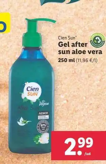 Lidl Gel after sun aloe vera oferta