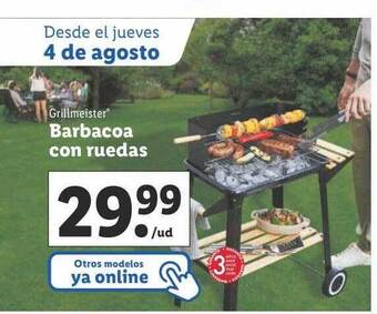 Lidl Barbacoa con ruedas oferta