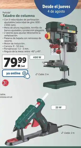 Lidl Taladro de columna oferta
