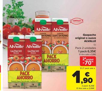 Carrefour Gazpacho original o suave alvalle oferta