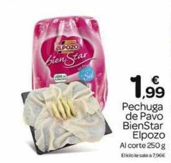 Supermercados El Jamón Pechuga de pavo bienstar elpozo oferta