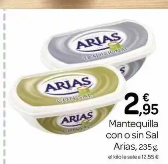 Supermercados El Jamón Mantequilla con o sin sal arias oferta