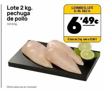 AhorraMas Lote 2 kg pechuga de pollo oferta