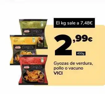 Supeco Gyozas de verdura pollo o vacuno vici oferta