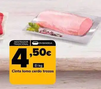 Supeco Cinta lomo cerdo trozos oferta