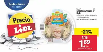 Lidl Edulis ensalada césar light oferta