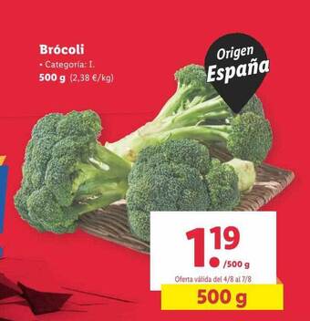 Lidl Brócoli oferta