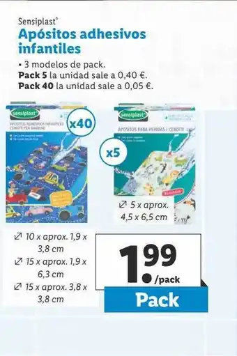 Lidl Sensiplast apósitos adhesivos infantiles oferta