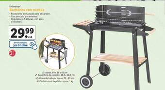 Lidl Grillmeister barbacoa con ruedas oferta