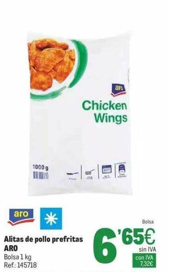 Makro Alitas de pollo prefritas aro oferta