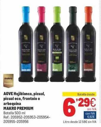 Makro Aove hojiblanca picual picual eco frantoio o arbequina makro premium oferta