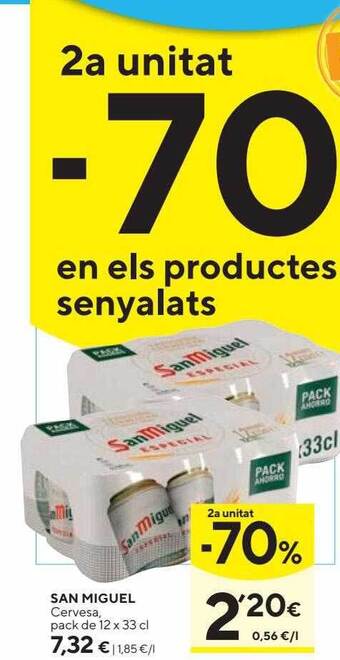 Caprabo San miguel cervesa oferta