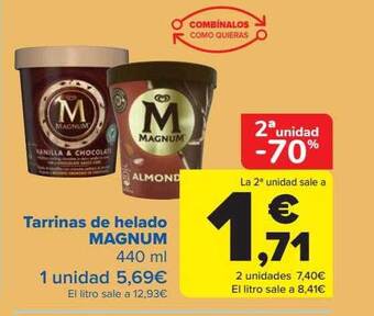 Carrefour Tarrinas de helado magnum oferta