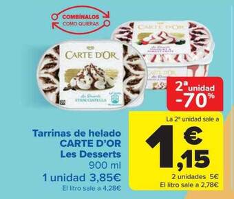 Carrefour Tarrinas de helado carte d'or les desserts oferta