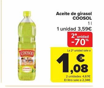Carrefour Aceite de girasol coosol oferta