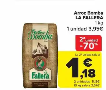 Carrefour 2a unidad -70% arroz bomba la fallera oferta