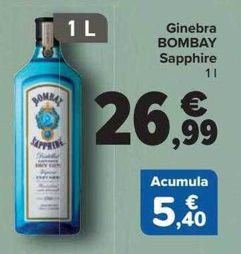 Carrefour Ginebra bombay sapphire oferta