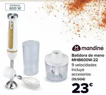 Carrefour Mandine batidora de mano mhb600w-22 oferta