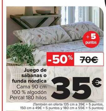 Carrefour Juego de sábanas o funda nórdica oferta