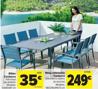 Carrefour Sillón canberra mesa extensible canberra oferta