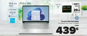 Carrefour Hp portátil 15s-fq2176ns procesador intel core i3-1115g4 oferta