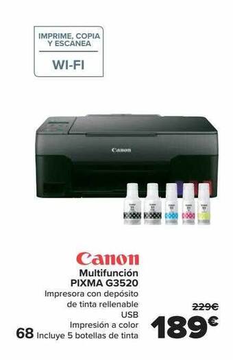 Carrefour Canon multifunción pixma g3520 oferta