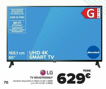 Carrefour Lg tv 65uq75006lf oferta
